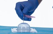 Puncturing the ActiGraft coagulation mold